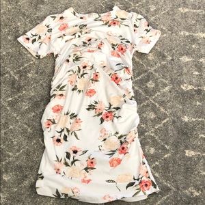 Floral T-shirt maternity dress